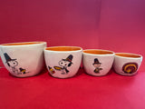 Rae Dunn Peanuts Snoopy  Woodstock Pilgrims Thanksgiving Measuring Cups